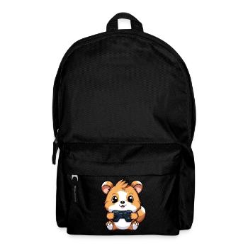 Cute Hamster Gamer Funny Gaming Hamster - Backpack - black - Front