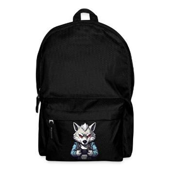Cute Wolf Player Gaming Wolf Lover - Backpack - black - Front