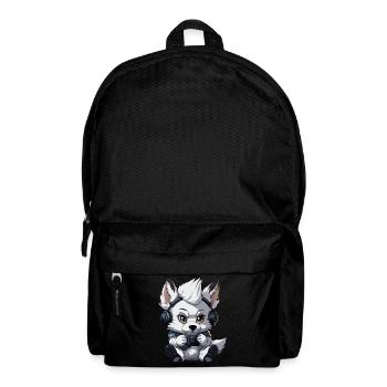 Cute Wolf Player Gaming Wolf Lover - Backpack - black - Front