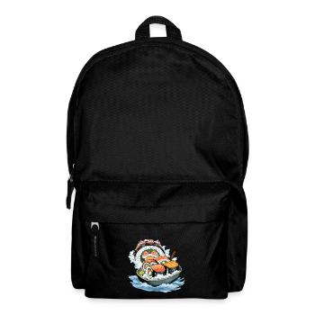 Funny Sushi Yokai Monster Loves Sushi - Backpack - black - Front
