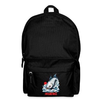 Ukiyo-E Fish Fisherman Angler Japan Artwork - Backpack - black - Front