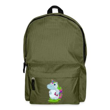 Unicorn Book - Backpack - olive green - Front