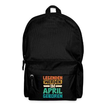 Legends are born in April - Backpack - black - Front