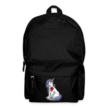 Licorne Rose - Sac à dos - noir - Devant