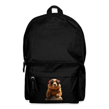 Marmot with sunglasses Rodent Ground Squirrel - Backpack - black - Front