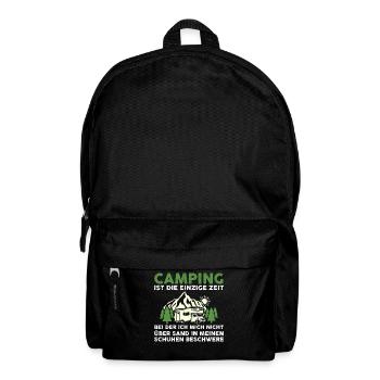 Camper Caravan Motorhome Camping Camping - Backpack - black - Front