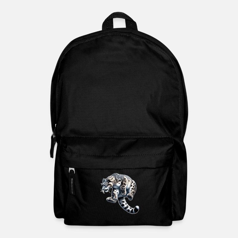 Schneeleopard Leopard Weißer Leopard - Rucksack - Schwarz