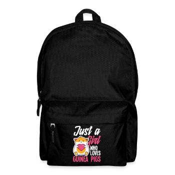 Meerschweinchen Mädchen - Rucksack - Schwarz - Vorne
