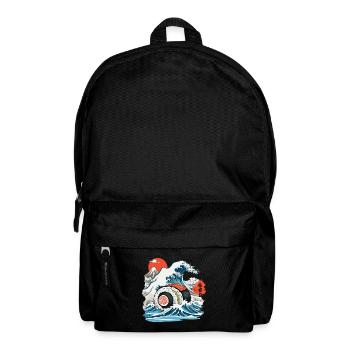 Japanische Sushi Rolle Vintage Ukiyo-E Design - Rucksack - Schwarz - Vorne