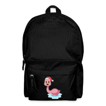 Chapeau de père Noël flamant rose - Sac à dos - noir - Devant