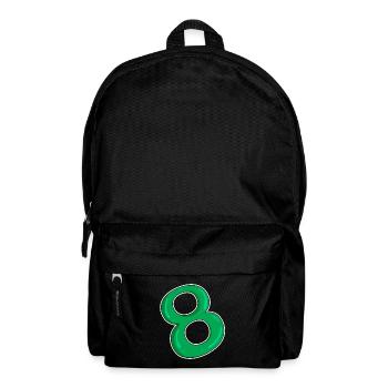 Acht - 8 - Grün - Rucksack - Schwarz - Vorne
