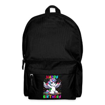 Birthday Unicorn Happy Birthday Kids Confetti - Backpack - black - Front