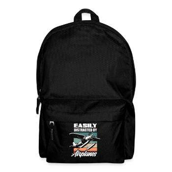 Pilot Flugzeug Retro Flugsport - Rucksack - Schwarz - Vorne