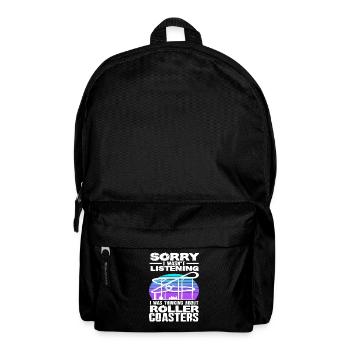 Achterbahn Spruch Geschenkidee - Rucksack - Schwarz - Vorne