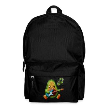 FLAVOR AND MUSIC, AVOCADO PLAYING ELECTRIC GUITAR - Backpack - black - Front