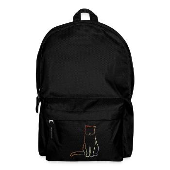 Katze im Vintage Look - Rucksack - Schwarz - Vorne