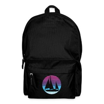 Retro Segler Segeln - Rucksack - Schwarz - Vorne