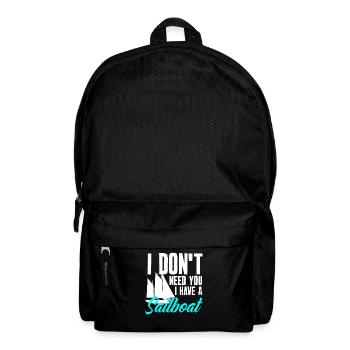 Segler Segeln Segelboot - Rucksack - Schwarz - Vorne