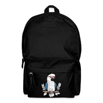 Parrot with glasses - Backpack - black - Front