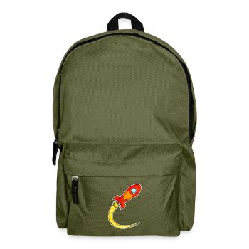 Rocket Motif - Backpack - olive green - Front