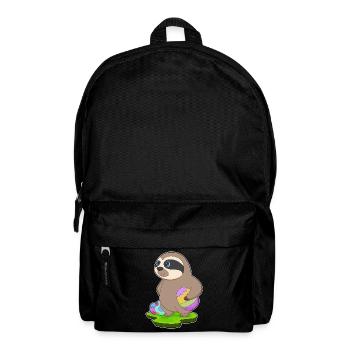 Faultier Ostern Ostereier - Rucksack - Schwarz - Vorne