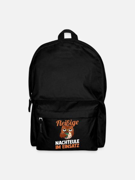 Fleißige Nachteule Nachtschicht - Rucksack - Schwarz