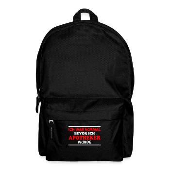 Apotheker Spruch Beruf Lustiges Apotheker Geschenk - Rucksack - Schwarz - Vorne