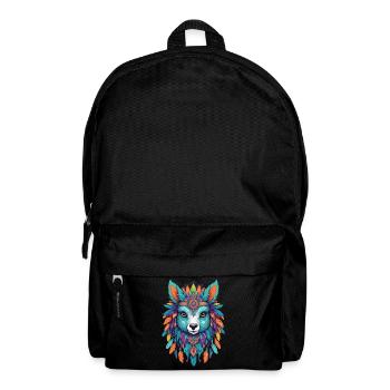 Spiritual Llama Feather Mandala Power Animal - Backpack - black - Front