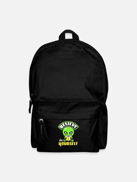 Alien Menschen Nicht Echt Außerirdisch Geschenk - Rucksack - Schwarz