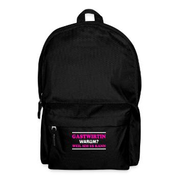 Gastwirtin Spruch Kneipe Fun Gastwirtin Geschenk - Rucksack - Schwarz - Vorne