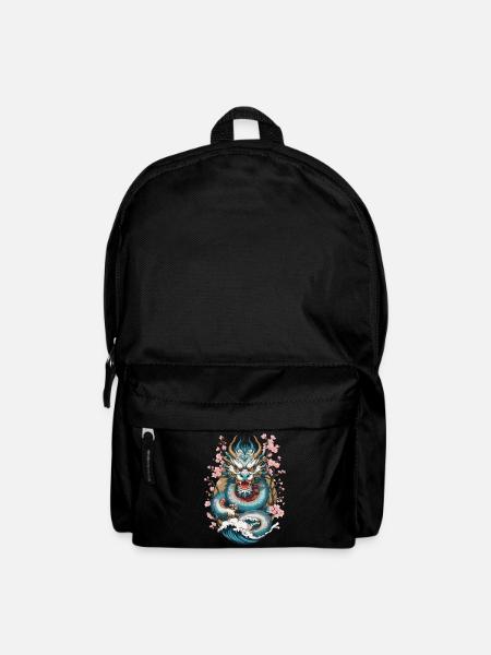 Japanischer Drache Tattoo Aesthetic Streetwear - Rucksack - Schwarz