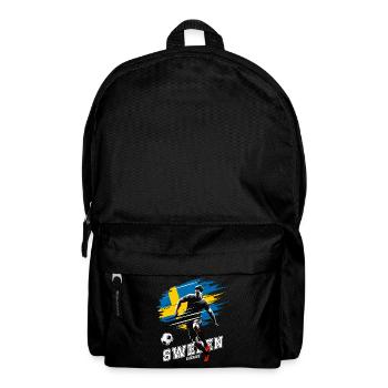 Schwedischer Fußballspieler mit Flagge - Rucksack - Schwarz - Vorne