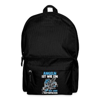 Angler Fischen Angelrute Angeln - Rucksack - Schwarz - Vorne