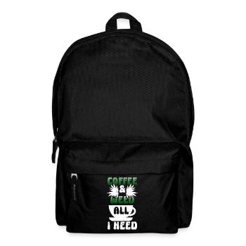 Weed Coffee Cannabis Stoner Koffein Ganja - Rucksack - Schwarz - Vorne