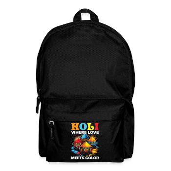 Happy Holi Grüße Hinduismus Indisches Fest - Rucksack - Schwarz - Vorne