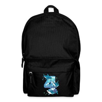 Requin du 4e anniversaire - Sac à dos - noir - Devant