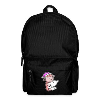 Schaf Müde Ausschlafen Schlafen Mädchen - Rucksack - Schwarz - Vorne