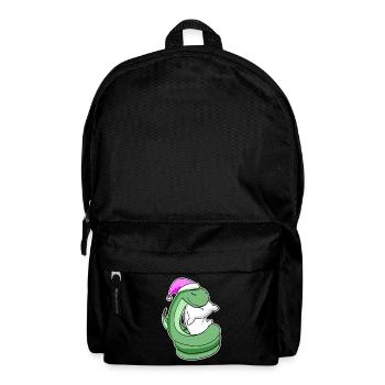 Schlange Müde Ausschlafen Schlafen Mädchen - Rucksack - Schwarz - Vorne