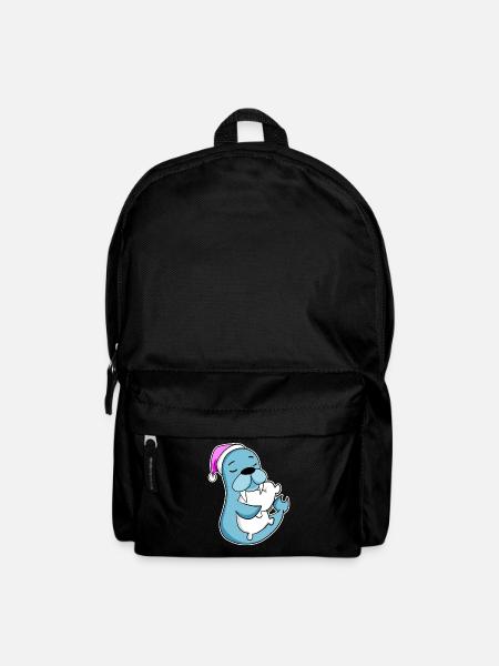 Seelöwe Müde Ausschlafen Schlafen Mädchen - Rucksack - Schwarz