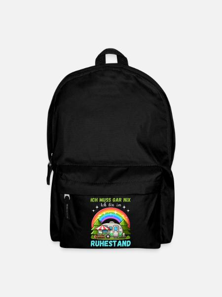 Ruhestand Rente Rentner Camping Campingplatz Natur - Rucksack - Schwarz