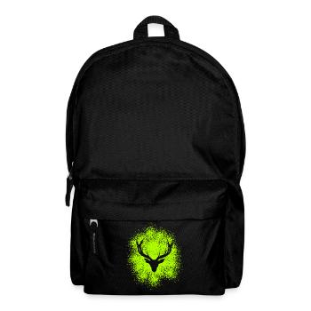 Majestueuse tête de cerf – pour les chasseurs et les amoureux de la nature - Sac à dos - noir - Devant