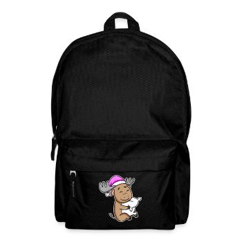 Elch Müde Ausschlafen Schlafen Mädchen - Rucksack - Schwarz - Vorne