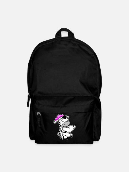 Zebra Müde Ausschlafen Schlafen Mädchen - Rucksack - Schwarz