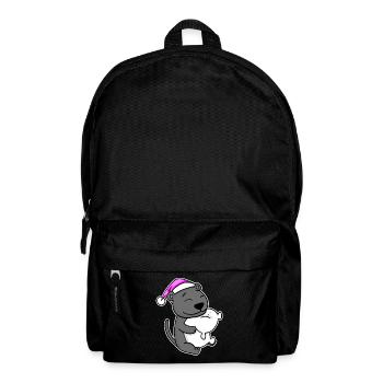 Panthère noire fatiguée dormant en rose endormi - Sac à dos - noir - Devant