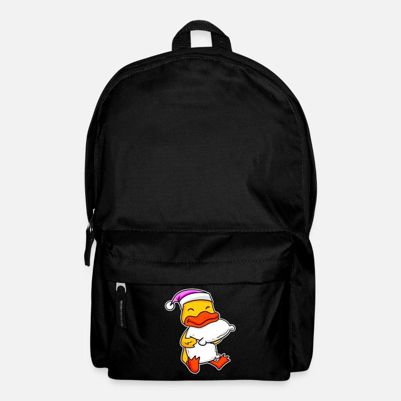Ente Müde Ausschlafen Schlafen Mädchen - Rucksack - Schwarz
