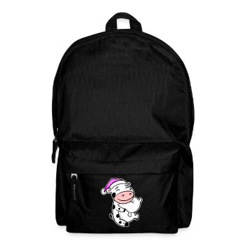 Kuh Müde Ausschlafen Schlafen Mädchen - Rucksack - Schwarz - Vorne