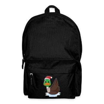 Canard Noël père Noël chapeau - Sac à dos - noir - Devant