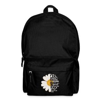 Je peux tout faire à travers la fleur de marguerite du Christ - Sac à dos - noir - Devant