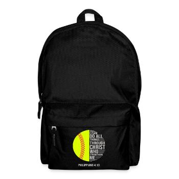 Je peux tout faire grâce à la balle molle du Christ - Sac à dos - noir - Devant