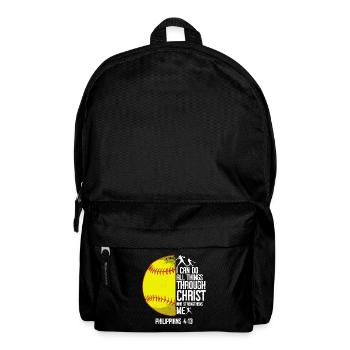 Je peux tout faire grâce à la balle molle du Christ - Sac à dos - noir - Devant